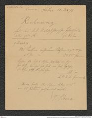 Nachlass Franz Steindachner, Brief von Franz Sikora an das k.k. naturhistorische Hofmuseum (14.12.1896), Inv.Nr. 482.12, Seite 1